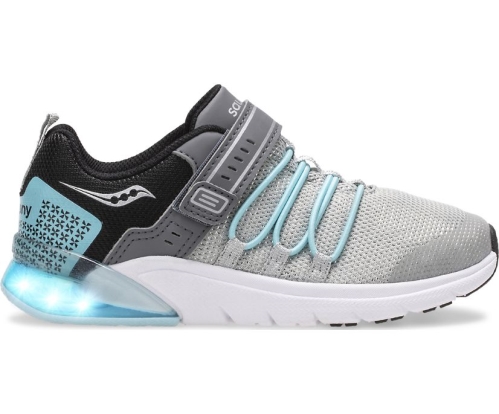 Tenis Saucony Flash Glow 2.0 Niños Zapatillas Plateadas / Ice Azules México MX-510-UT